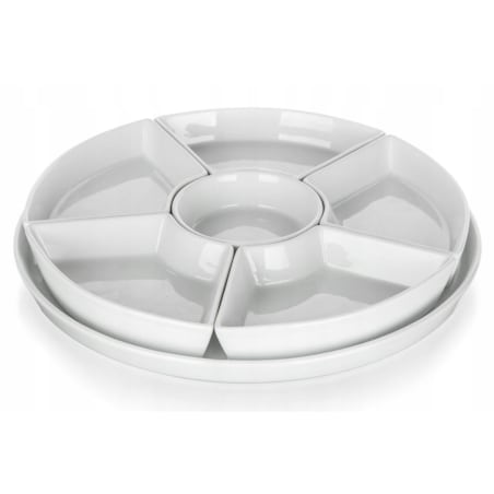 OKRĄGŁY TALERZ SALATERKA na przekąski żywność dipy orzeszki przysmaki 26 cm