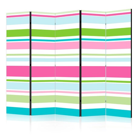 Parawan akustyczny Tła i desenie 225x172 cm 5-częściowy biały