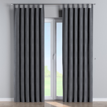 Zasłona na szelkach 1 szt. 130x260 grafitowy szary