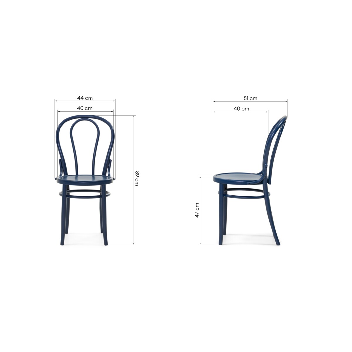 Krzesło bukowe granatowe Retro Paris