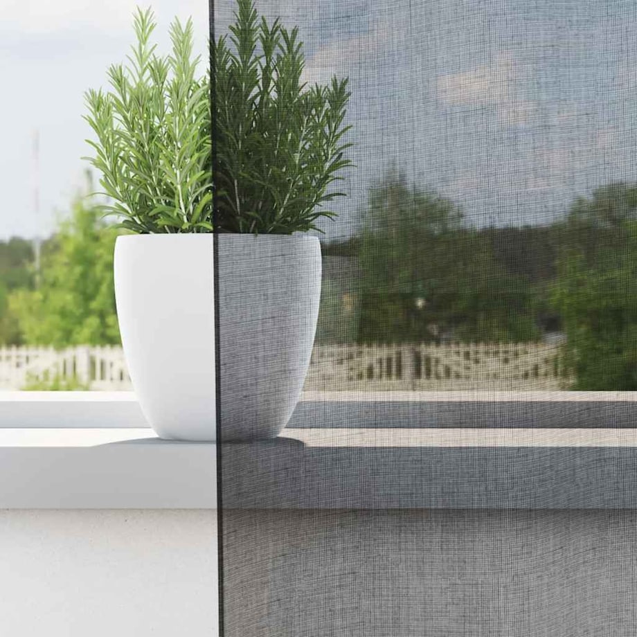 vidaXL Zasłony woalowe z kieszeniami na drążek 2 szt. czarne