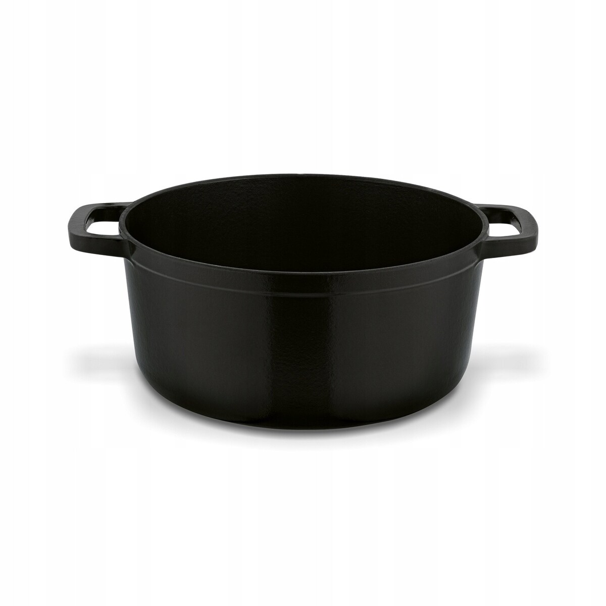 Gęsiarka żeliwna emaliowana brytfanna garnek 5 L okrągła czarna na święta