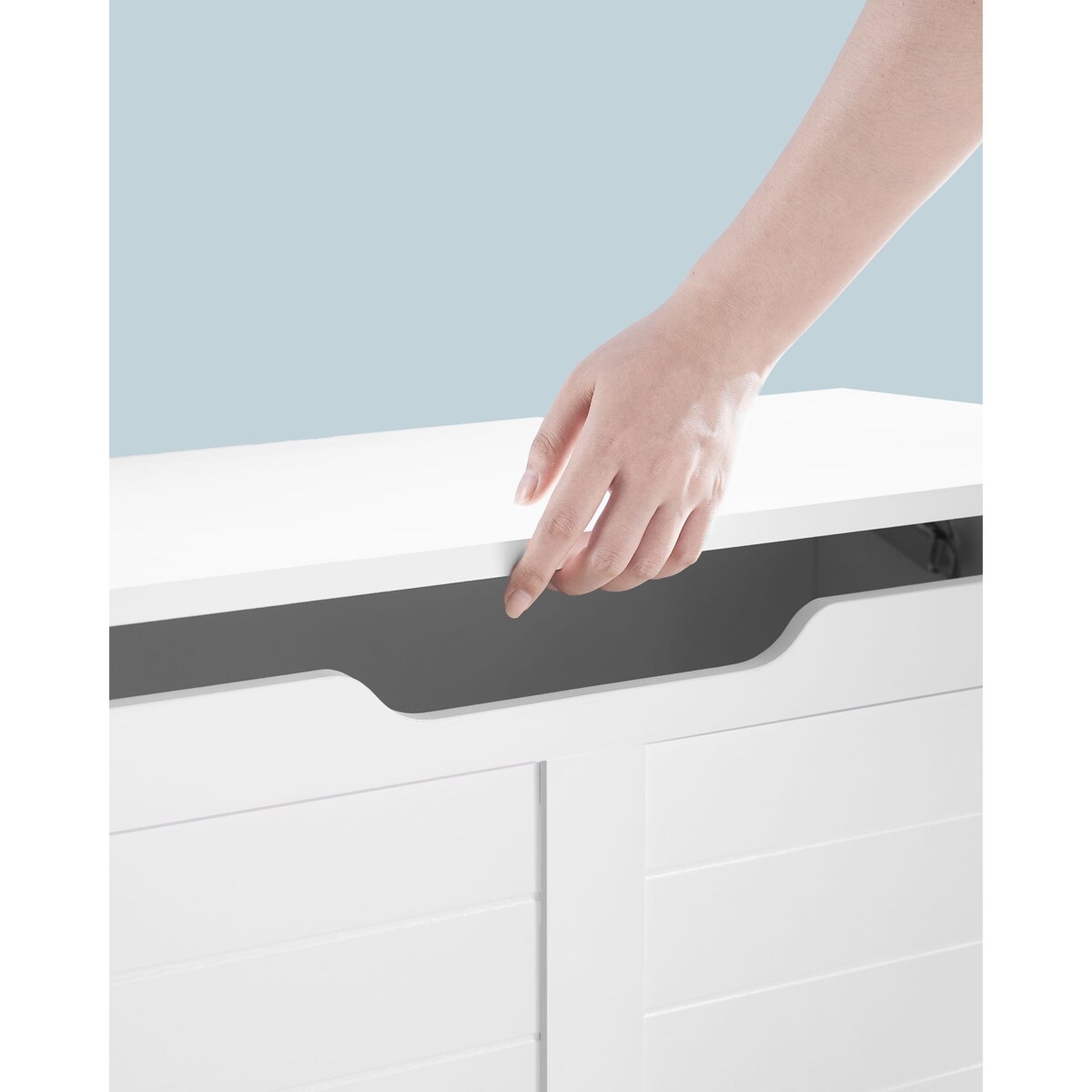 Skrzynia Dekoracyjna Pudło 80X40X46 Cm Biały