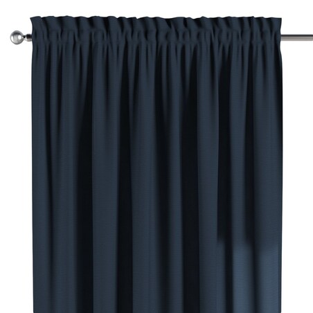 Zasłona na kanale z grzywką 1 szt. 130x245 granatowy