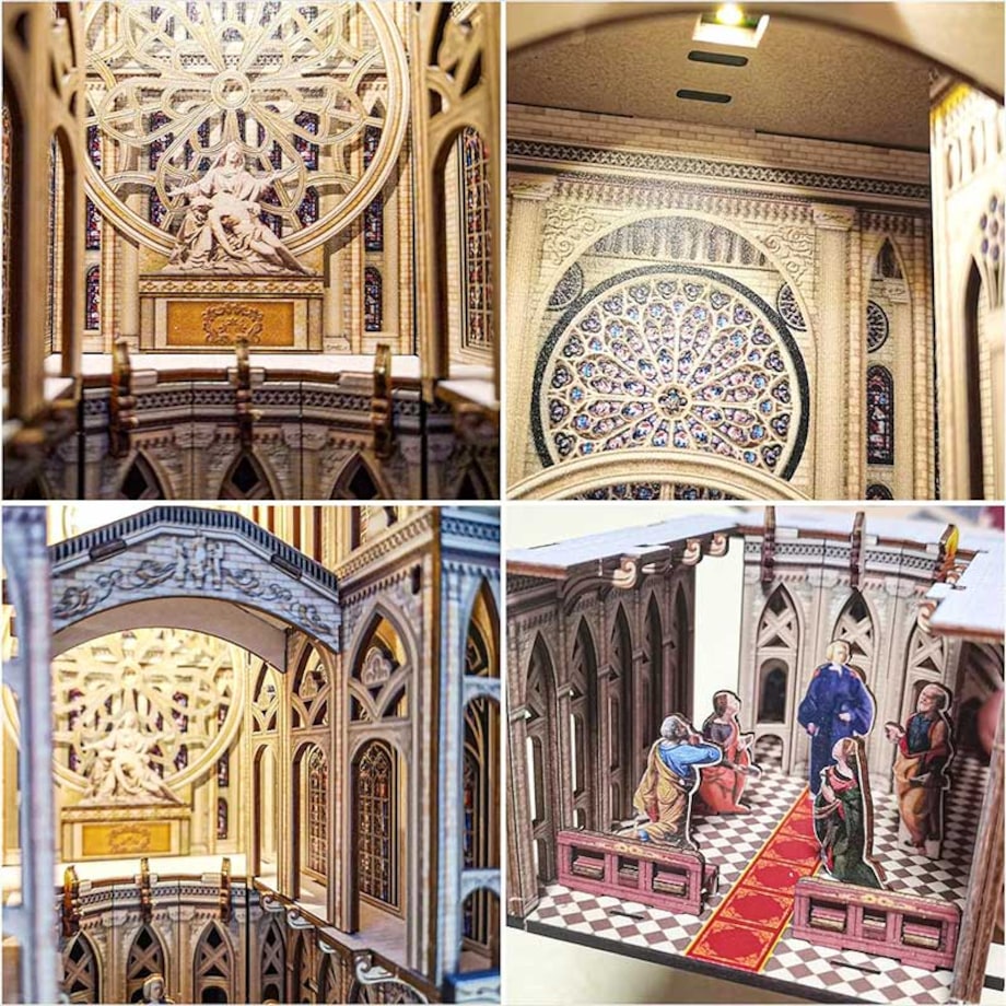 Miniaturowy domek Book Nook - Gotycka katedra