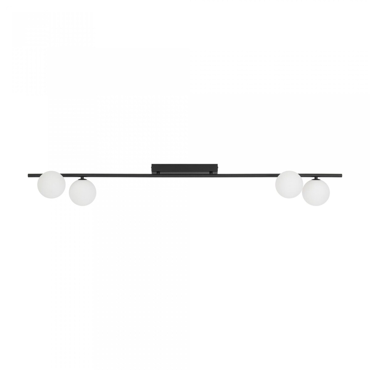 Lampa sufitowa TK Lighting IMELO BLACK 4xG9 czarna listwa białe kule 141 cm nowoczesna do salonu i kuchni