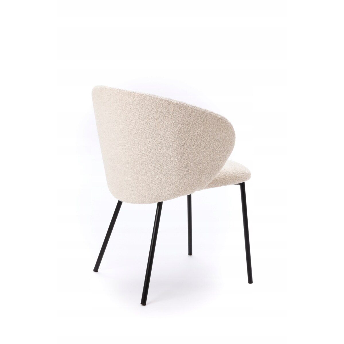 ZESTAW 2 SZTUK Krzesła ZENAR Biało-Czarne Tapicerowane Nowoczesne Loft