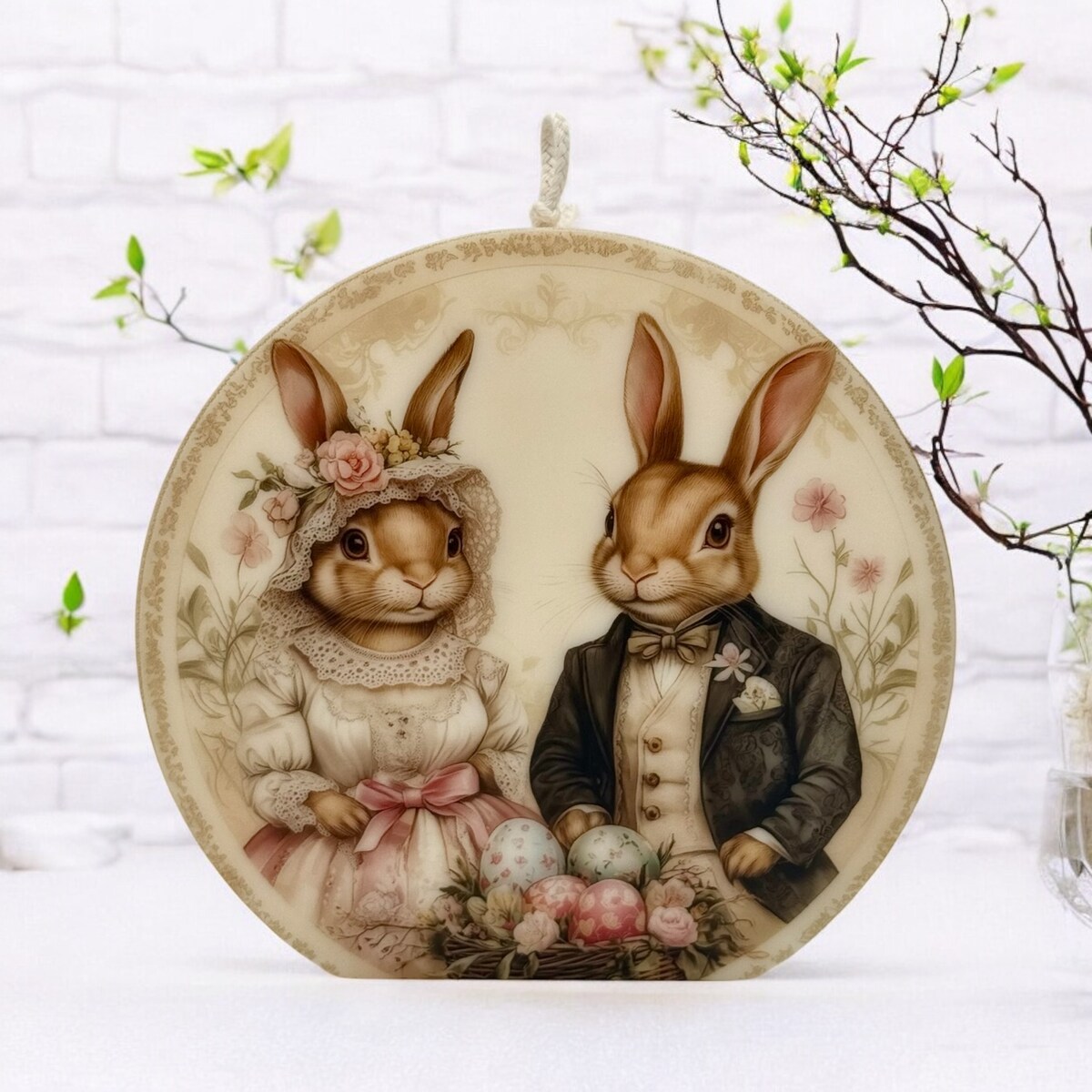 Świeca na Wielkanoc Zajączki wielkanocne