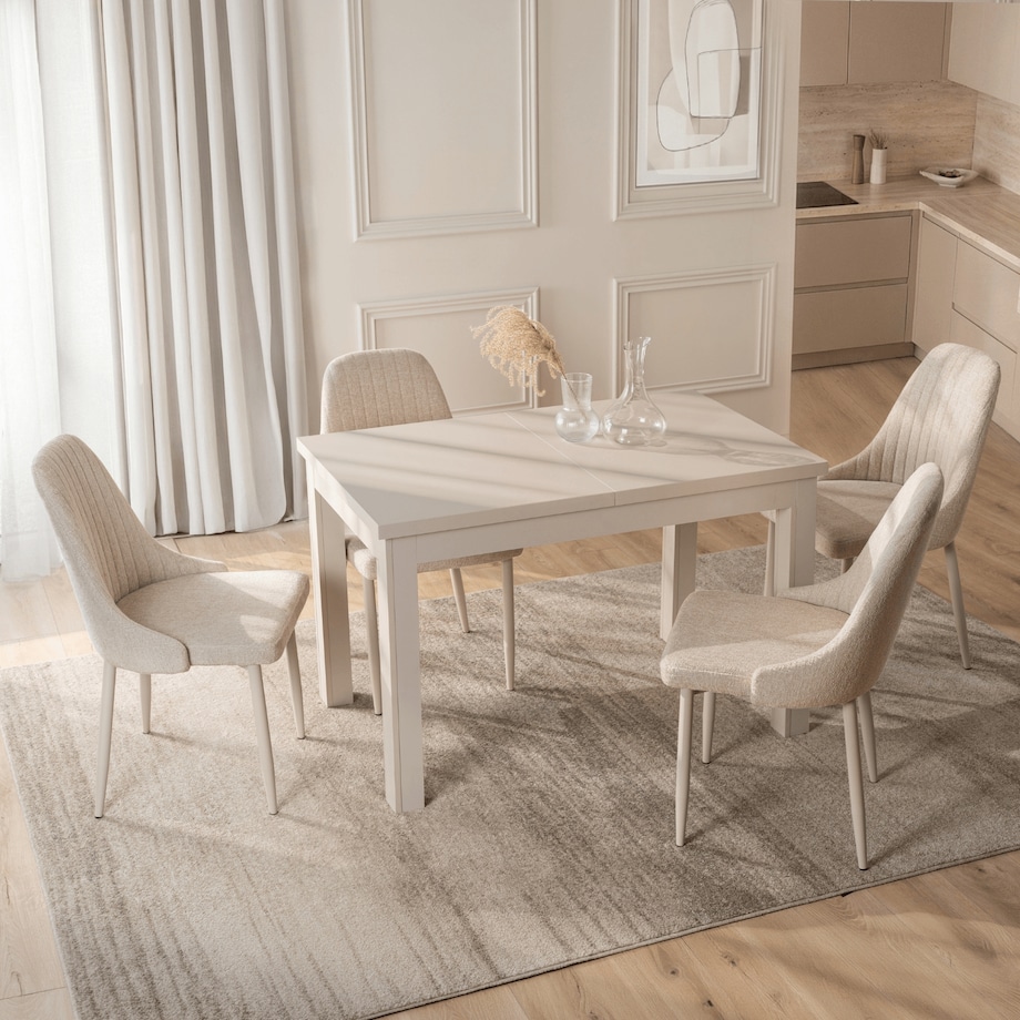 Stół rozkładany do jadalni kaszmir 120-160 cm SKUBI