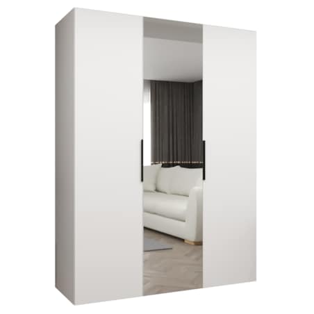 Szafa uchylna otwierana MARBELLA 2 150 wys. 202 cm Biały + u. Czarny