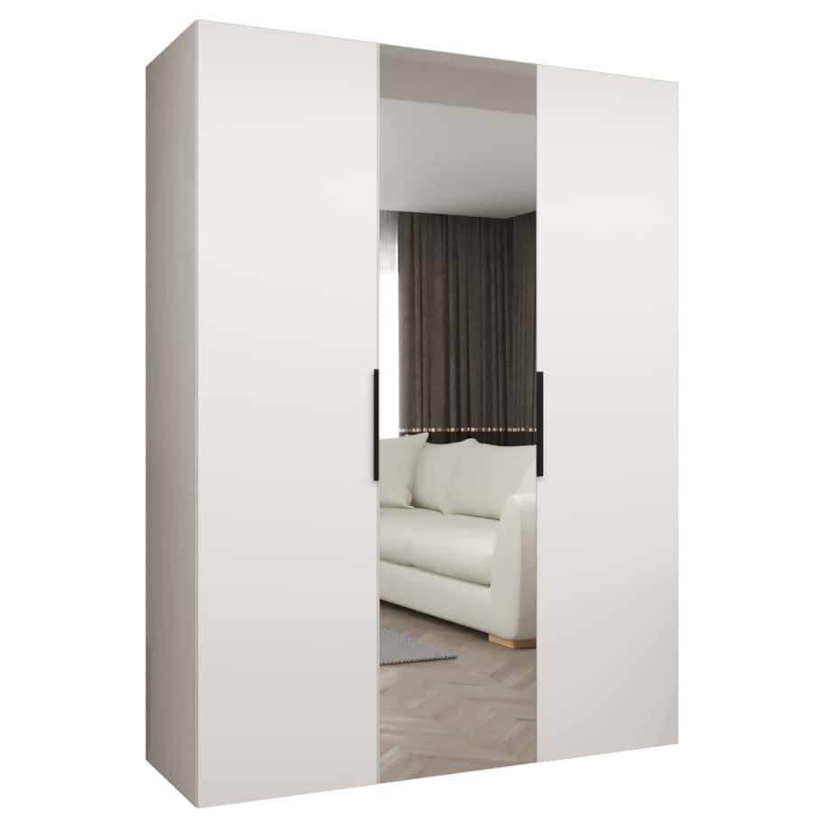 Szafa uchylna otwierana MARBELLA 2 150 wys. 202 cm Biały + u. Czarny