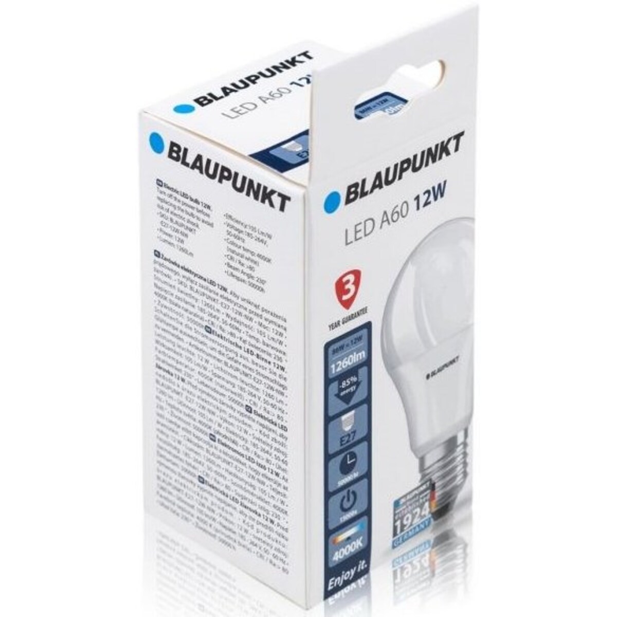 Zestaw żarówek 4 szt E27-12W-NW-4 LED 12W 4000K, Blaupunkt
