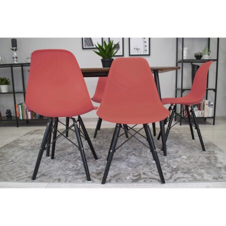 Krzesło Do Jadalni Kuchni Salonu Osaka Cynober / Nogi Czarne