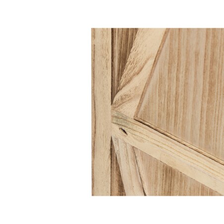 4-panelowy składany parawan pokojowy drewniany 170 x 163 cm jasne drewno RIDANNA