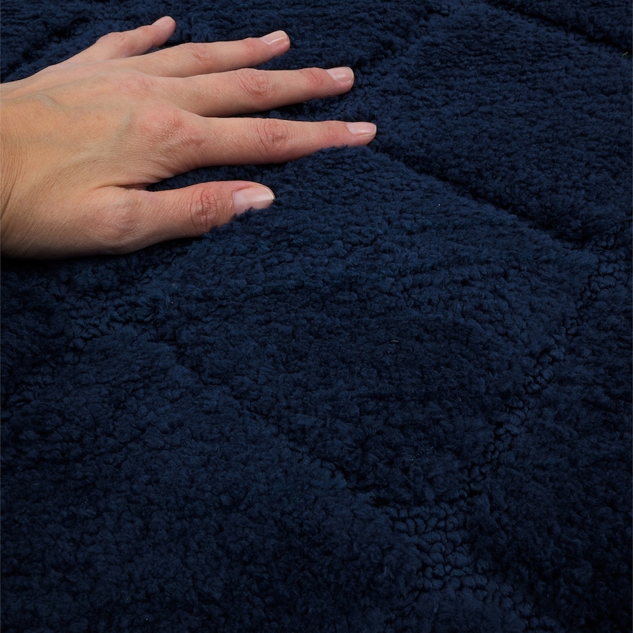 Zestaw 2szt Dywanik łazienkowy Soft 40x60 cm antypoślizgowy granatowy