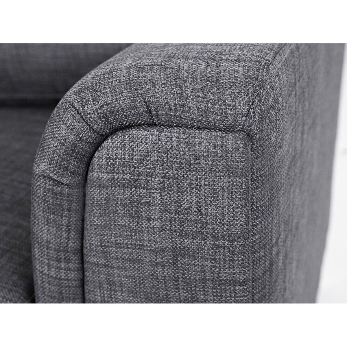 Narożnik z otomaną lewostronny szary OSLO