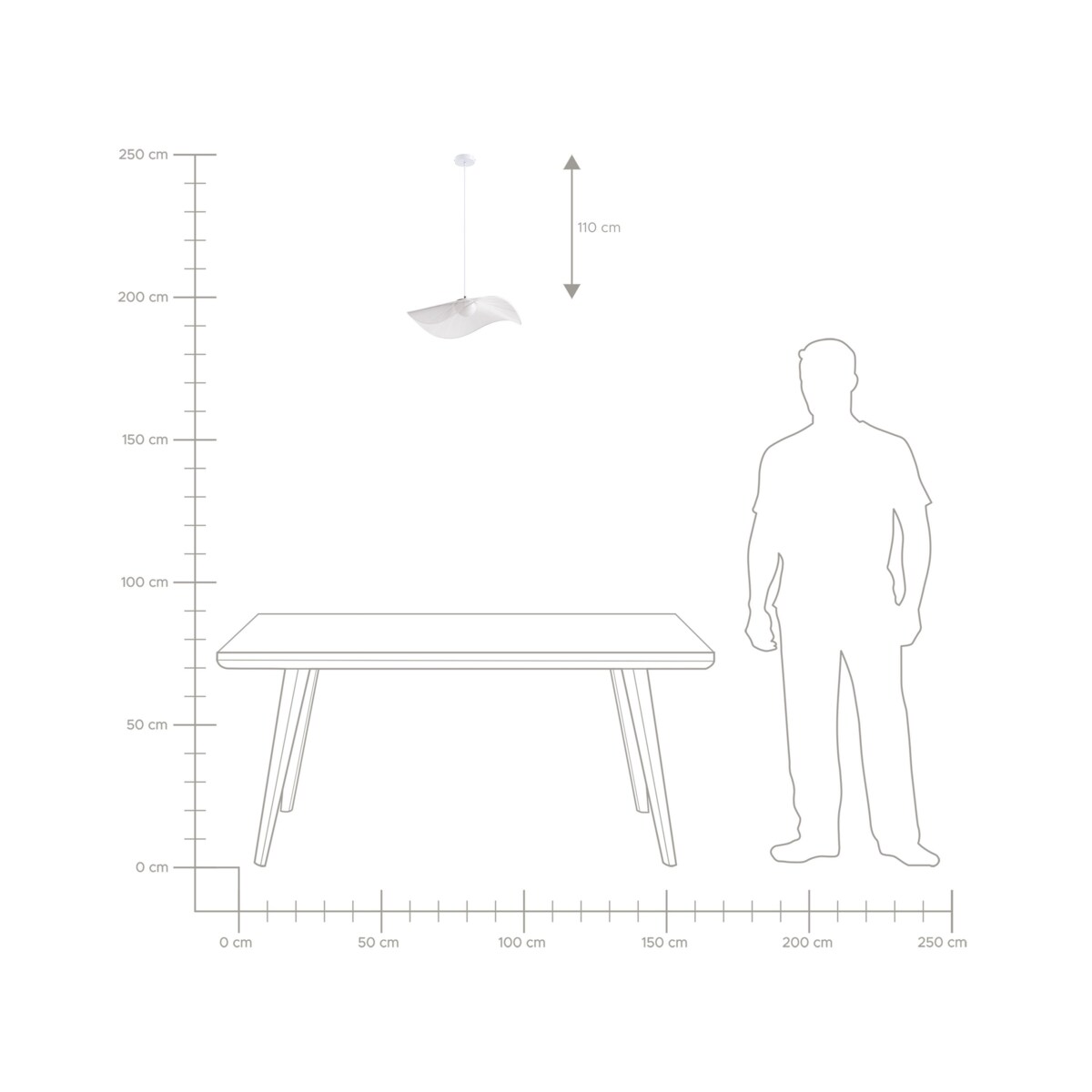 Lampa wisząca LED biała LOIRE
