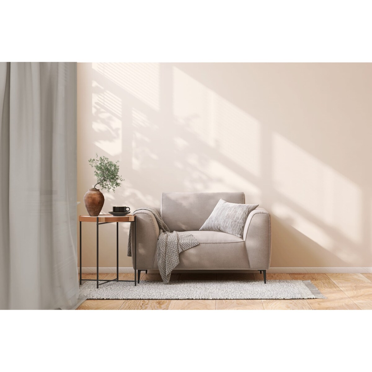 Ciemno Beżowa Zasłona Zaciemniająca Blackout 140x250 HOLD