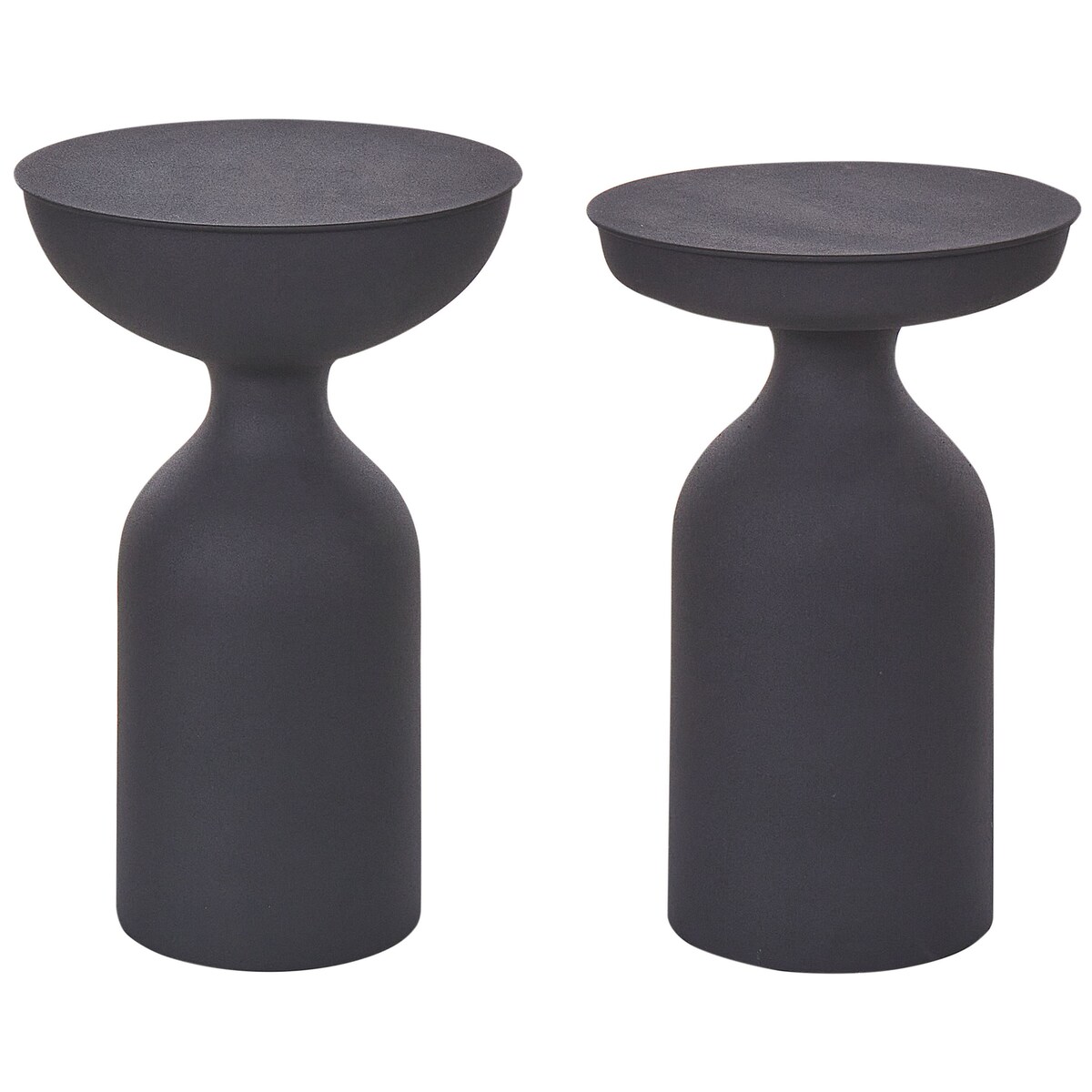 Zestaw 2 stolików pomocniczych COTA/TENJO Metal Czarny