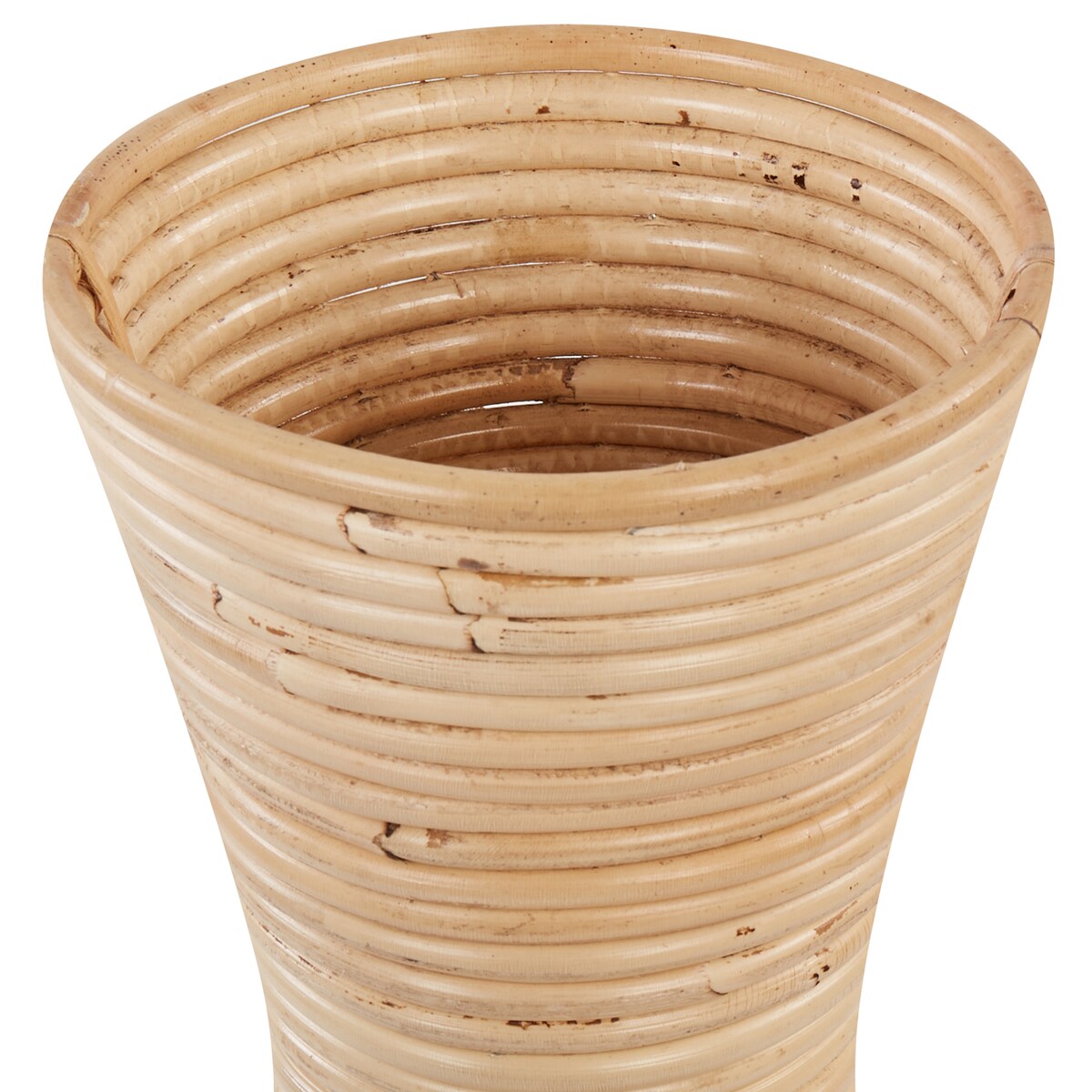 Wazon dekoracyjny TRINISA Rattan 50 cm Naturalny