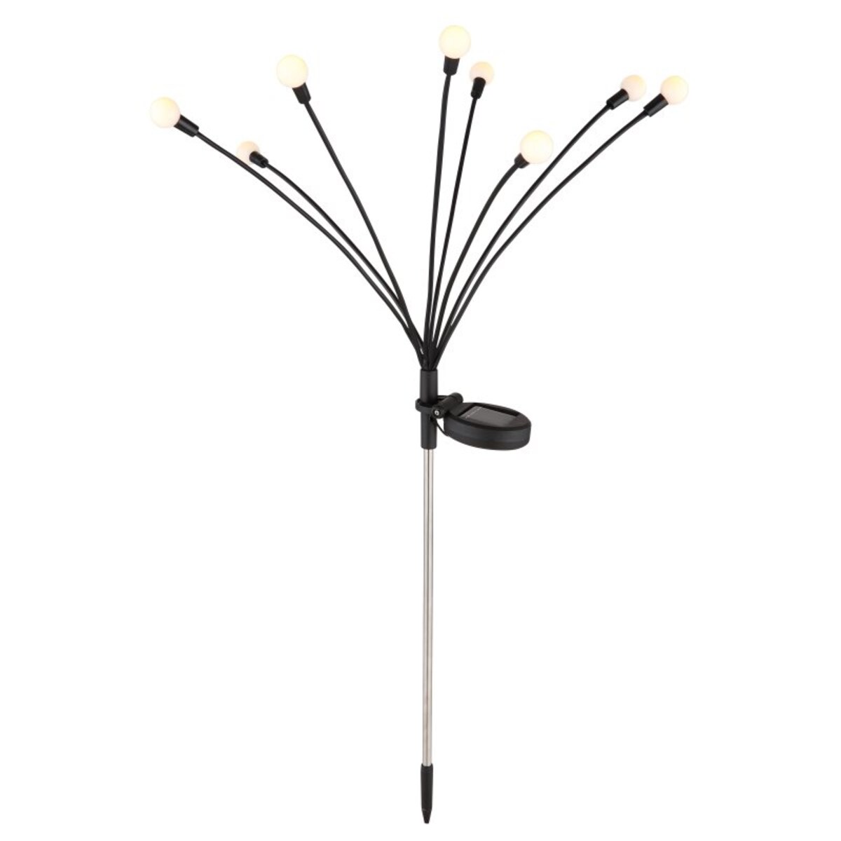 Lampa solarna ogrodowa LED Globo SOLAR 8x0,06W 70 cm IP44 czarna, ciepła biel 3000K