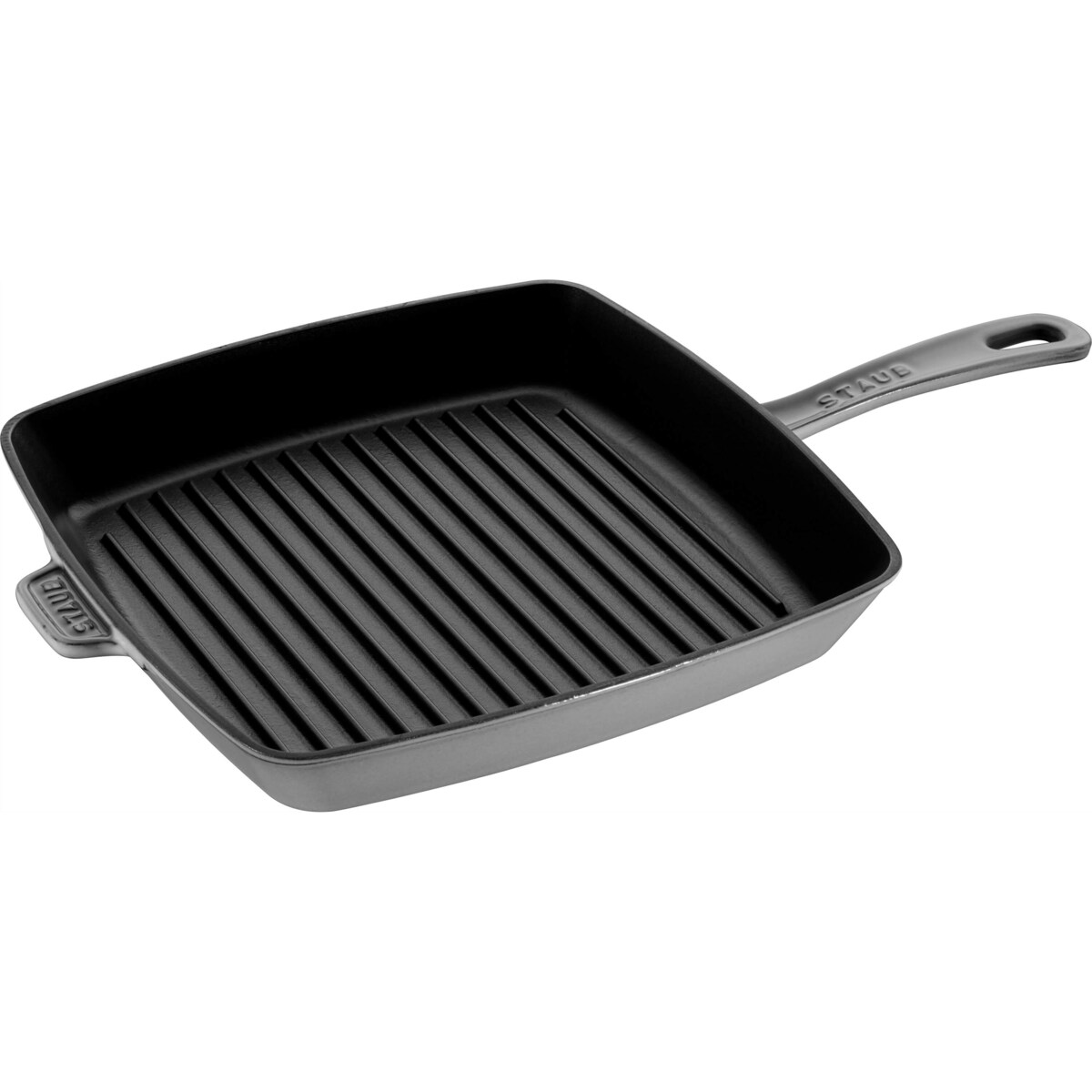 Kwadratowa patelnia żeliwna grillowa Staub - 30 cm, Grafitowy