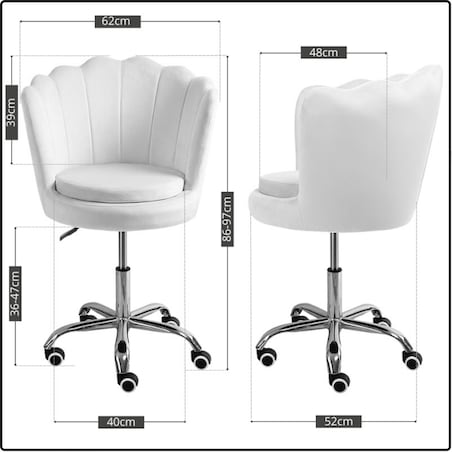 Fotel obrotowy krzesło muszelka welurowy do biurka toaletki różowy shell