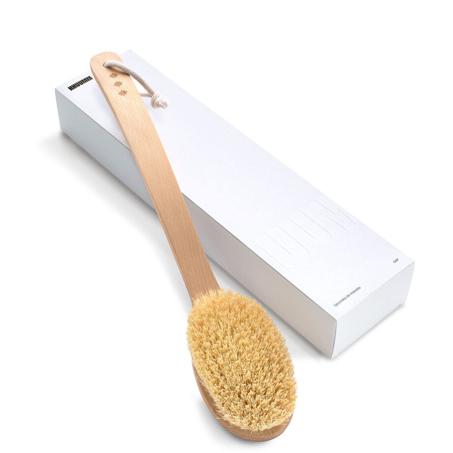 Szczotka do masażu ciała – włókno tampico, wersja gięta, No.6P