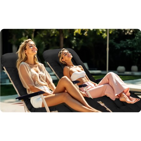 Leżak ogrodowy grawitacyjny z poduszką Sofotel składany fotel na taras balkon