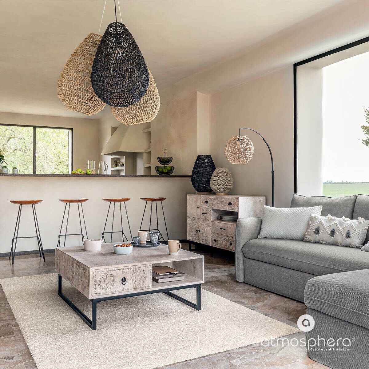 Lampa stołowa ETEL, Ø 37,5 cm