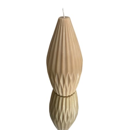 Świeca ekologiczna sojowa dekoracyjna "Grusha" 137x65mm beżowa