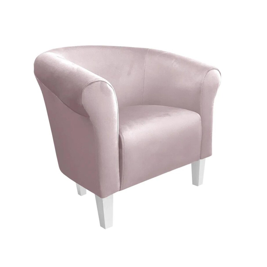 Fotel DRAWA 1 VELVET jasno różowy