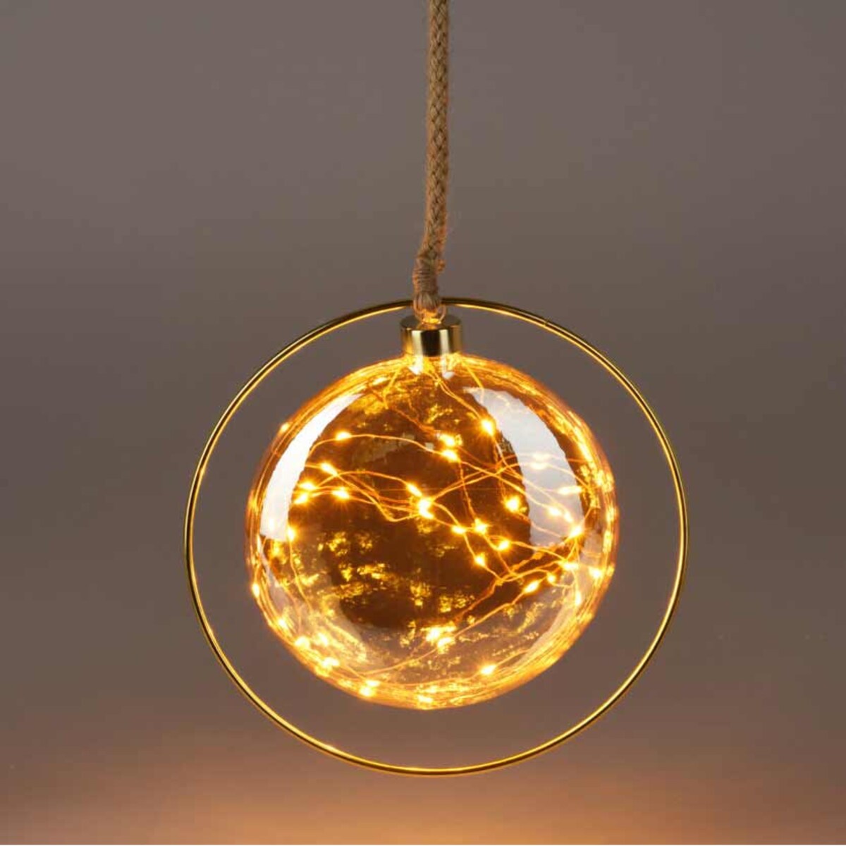 Szklana dekoracja świetlna LED z timerem, Ø 15 cm