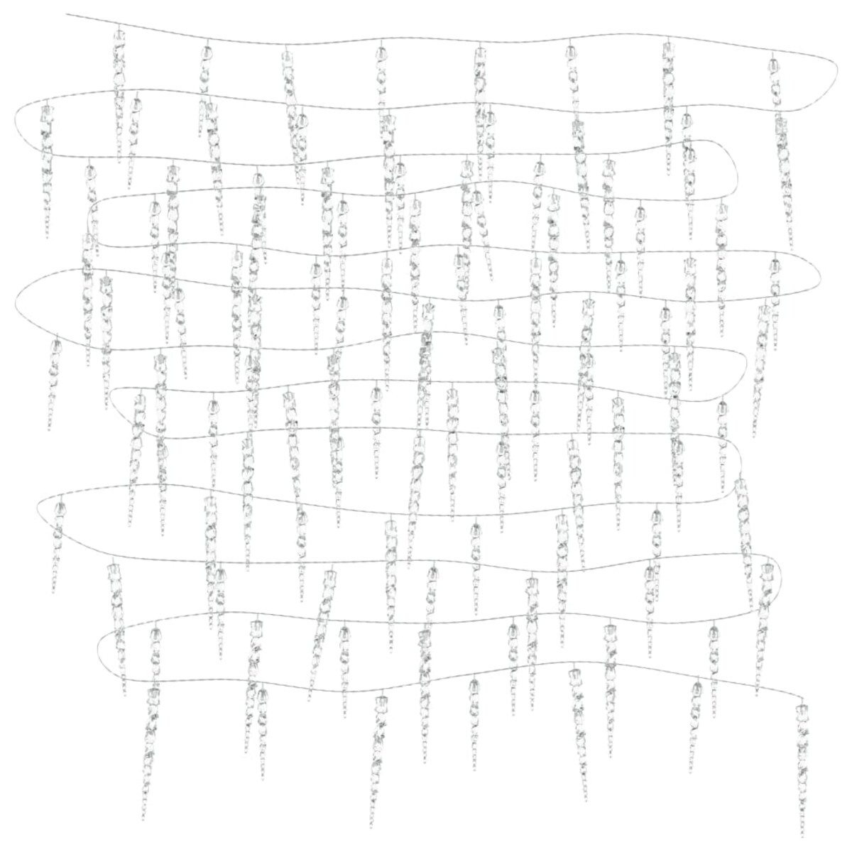 vidaXL Świąteczna lampa sopelkowa 100 diod LED Ciepła biel 10 m Akryl PVC