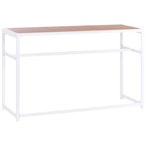 Stolik ogrodowy barowy AVETRANA 150 cm 50 cm Brązowy/ biały