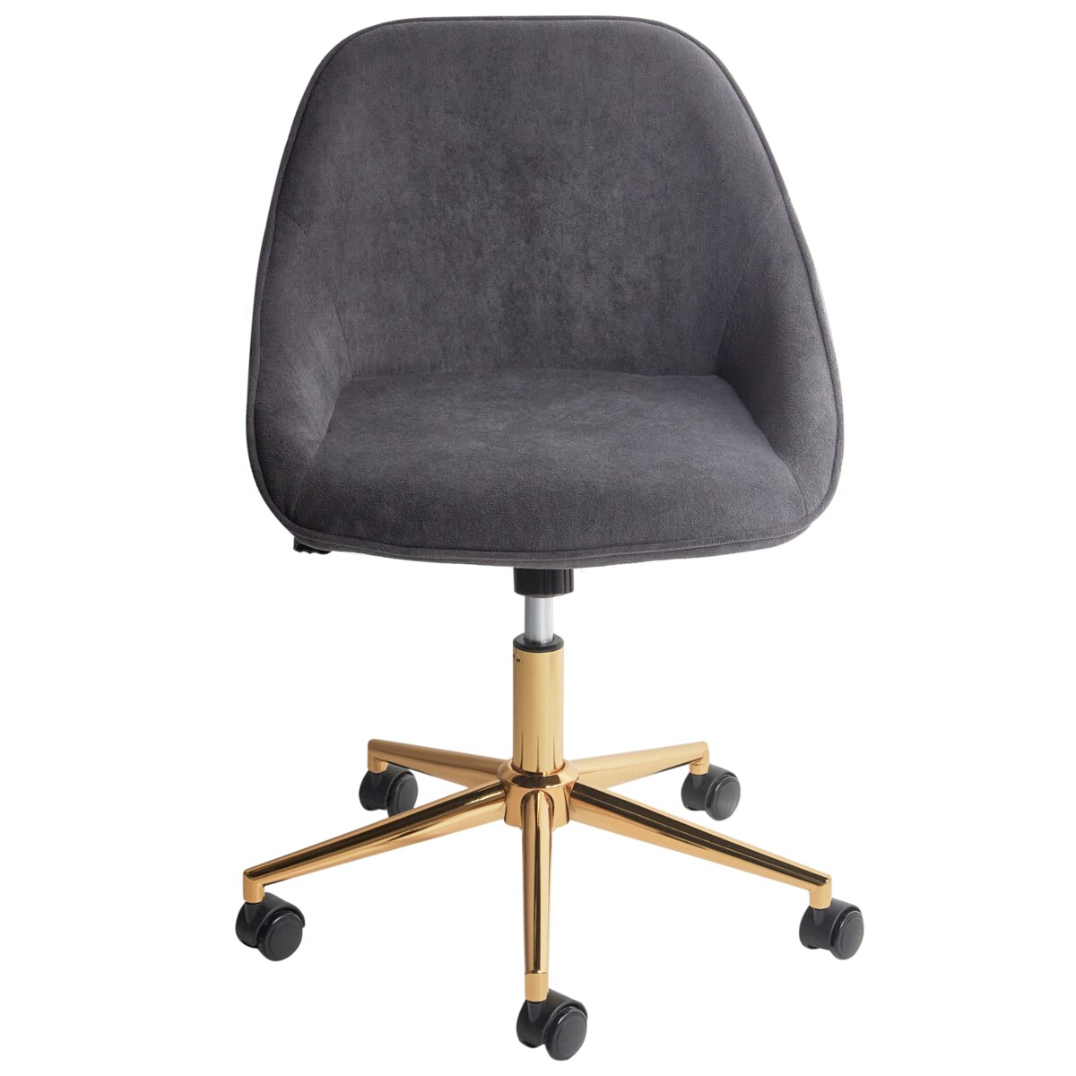 Krzesło biurowe Obrotowy BARDSDALE Welur Ciemnoszary