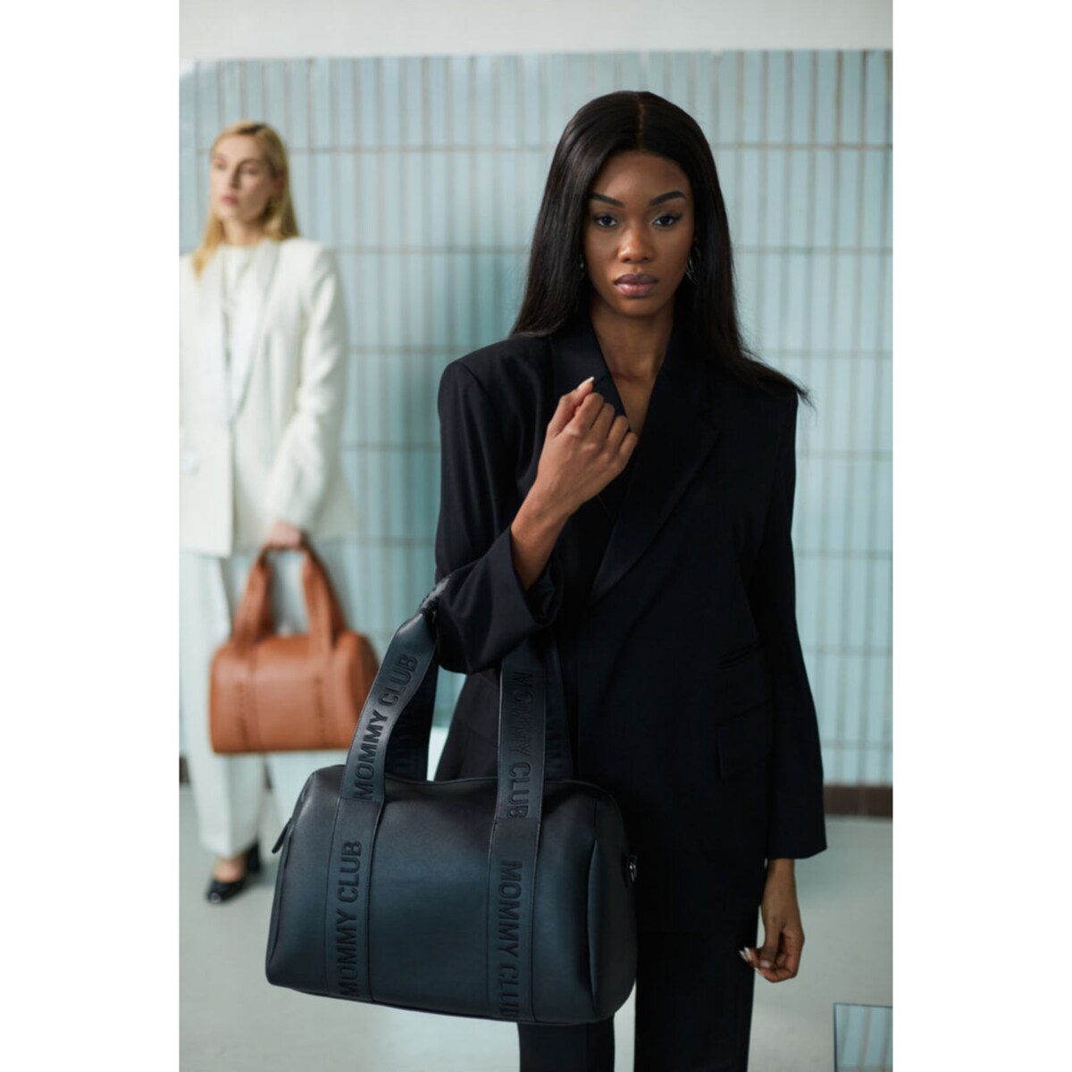 Childhome Torba do wózka Mommy Club Vegan Leather Black