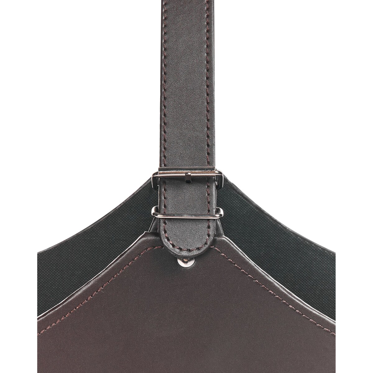 Kosz ekoskóra ciemnobrązowy ELAM