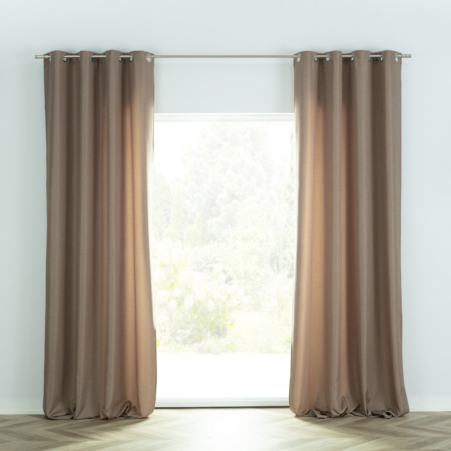 Zasłona BASIC na kółkach 140x280cm cappuccino 1 szt. 140x280 beżowy-brązowy