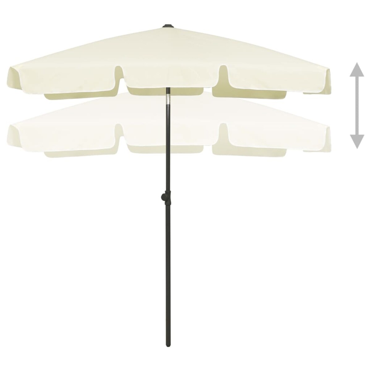 vidaXL Parasol plażowy, piaskowy żółty, 180x120 cm