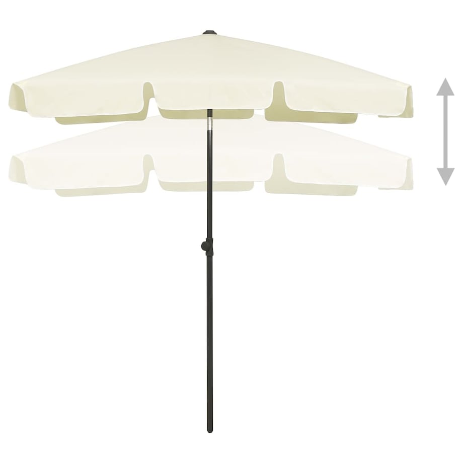 vidaXL Parasol plażowy, piaskowy żółty, 180x120 cm