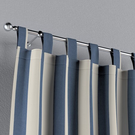 Zasłona na szelkach 1 szt. 130x245 niebiesko-białe pionowe pasy (5,5cm)