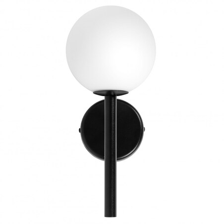 KOP A czarna lampa ścienna / kinkiet z podwyższoną szczelnością IP44