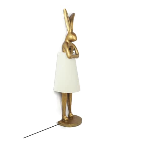 KARE lampa podłogowa RABBIT 150 cm biała / złota