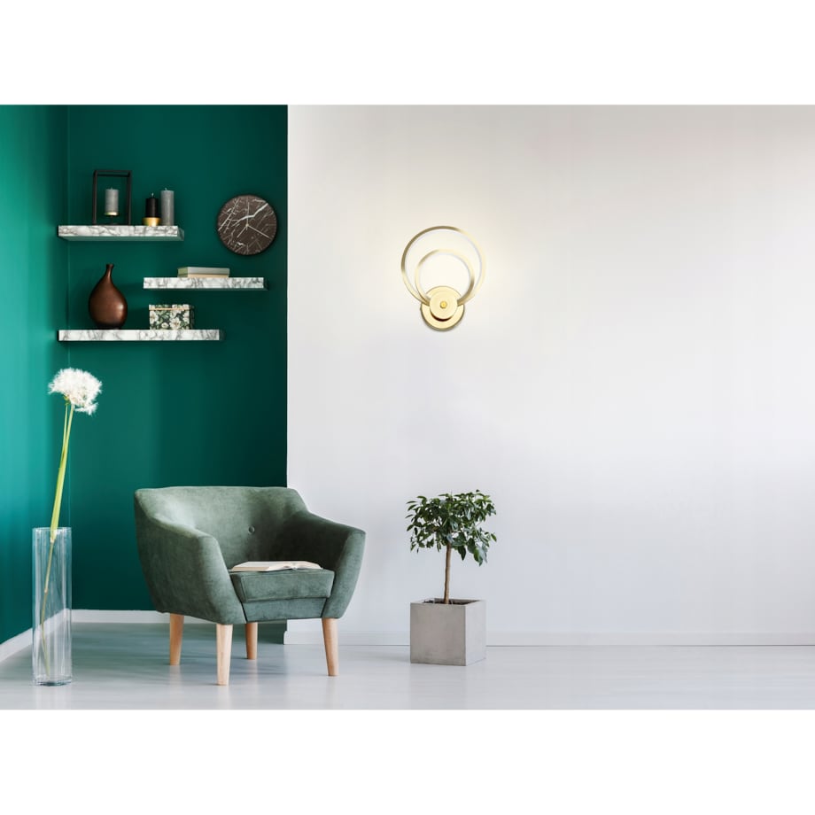 Lampa Ścienna Kinkiet Nowoczesny Gold Led Złoty