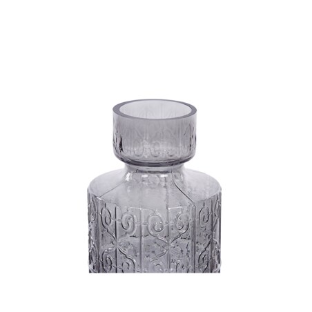 Wazon na kwiaty szklany 33 cm szary DIKELLA