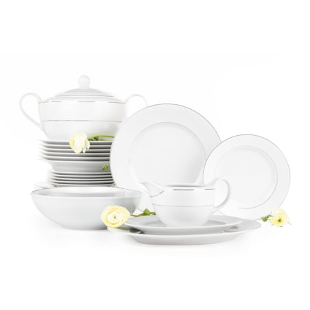 Zestaw obiadowy 6os. (25 el.) AMELIA SATYNA