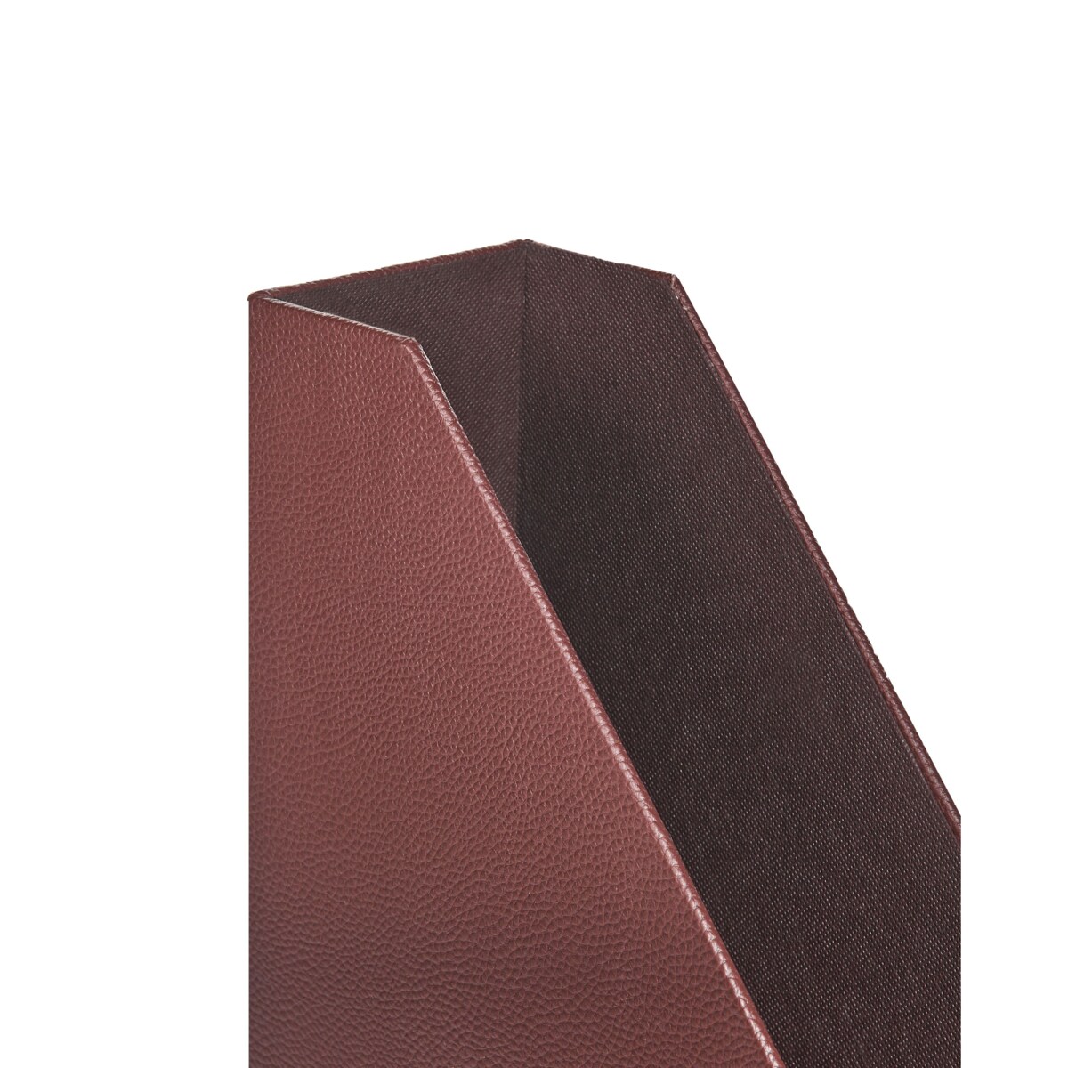 Zestaw 4 pojemników na dokumenty ekoskóra czerwony SUMER