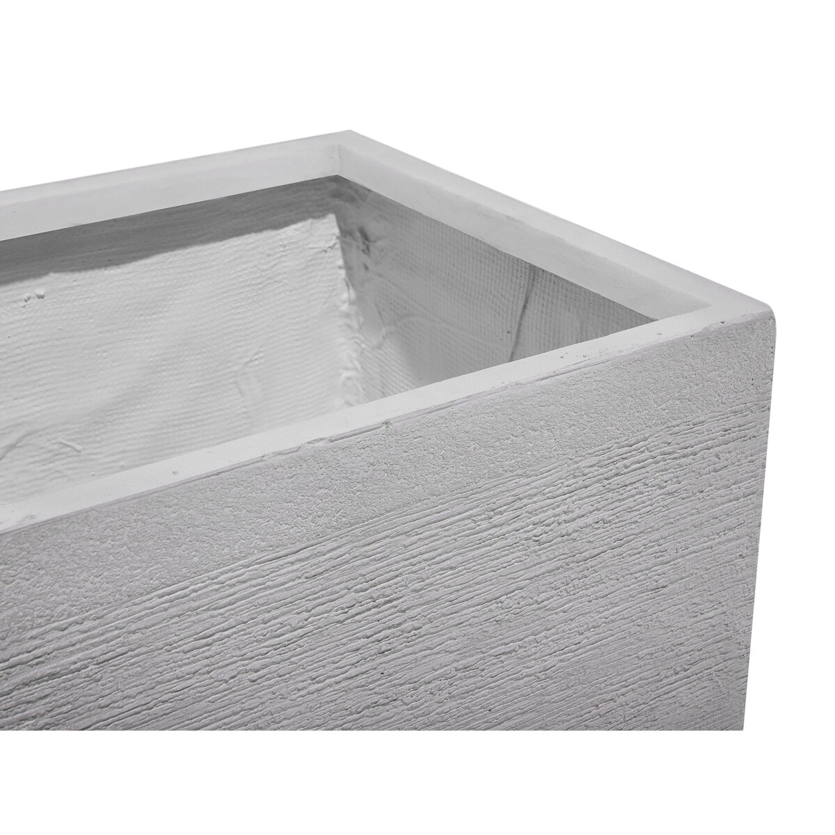 Doniczka kwadratowa 40 x 40 x 38 cm biała PAROS