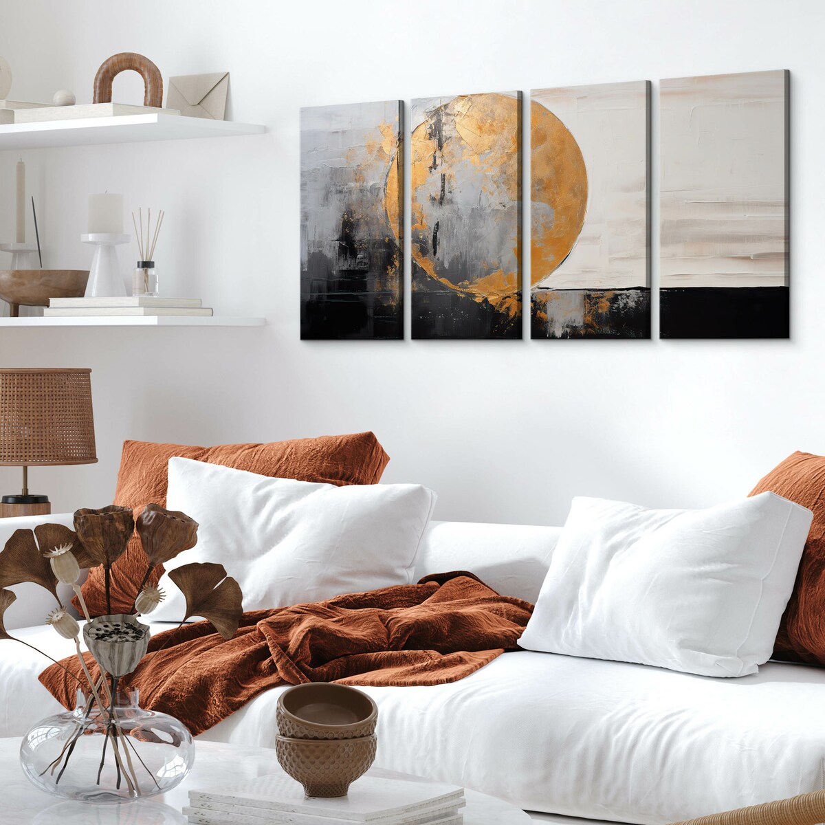 Obraz na płótnie Nowoczesna malowana abstrakcja 120x60cm